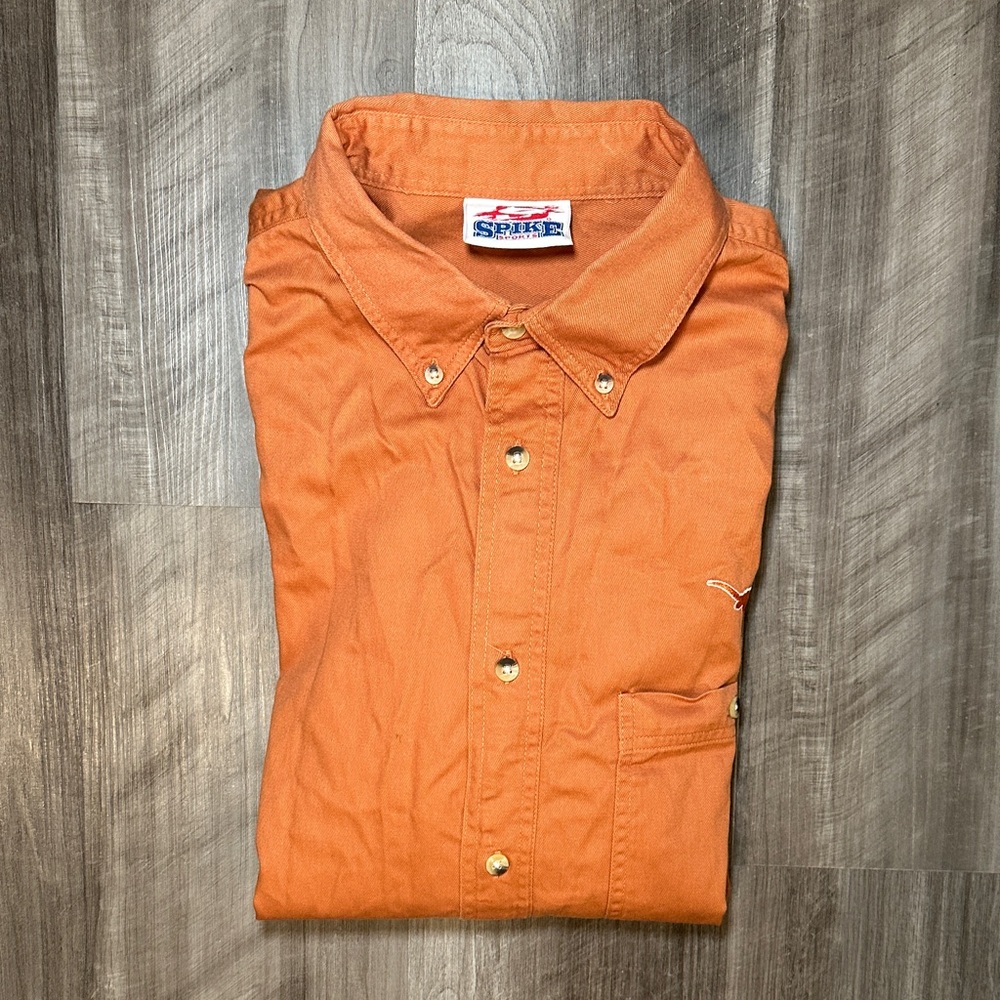 Texas Longhorns Spike Sports Long Sleeve Button Down - XL